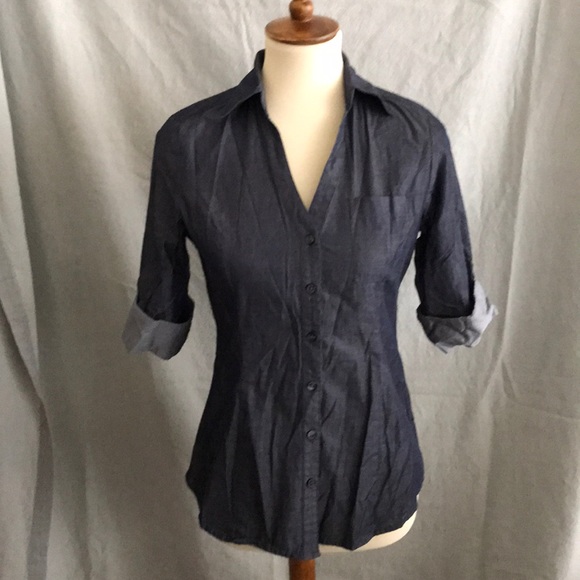 Express Collared Button Down Chambray - Picture 1 of 4